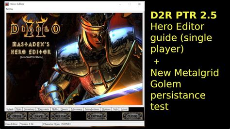 D2R 2.5: How to use Hero Editor: change locale, import or.